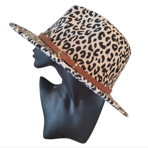 Accessories - COPY -COPY - COPY - COPY - COPY - Fedora Hat Animal Print Cream Leopar…